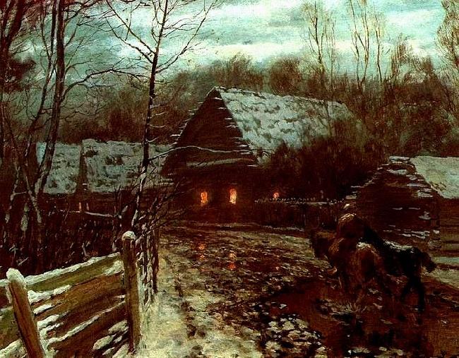 Nikolay Nikanorovich Dubovskoy The November evening oil painting image